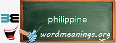 WordMeaning blackboard for philippine